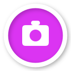 ALPR map icon. Automatic license plate reader camera (purple).